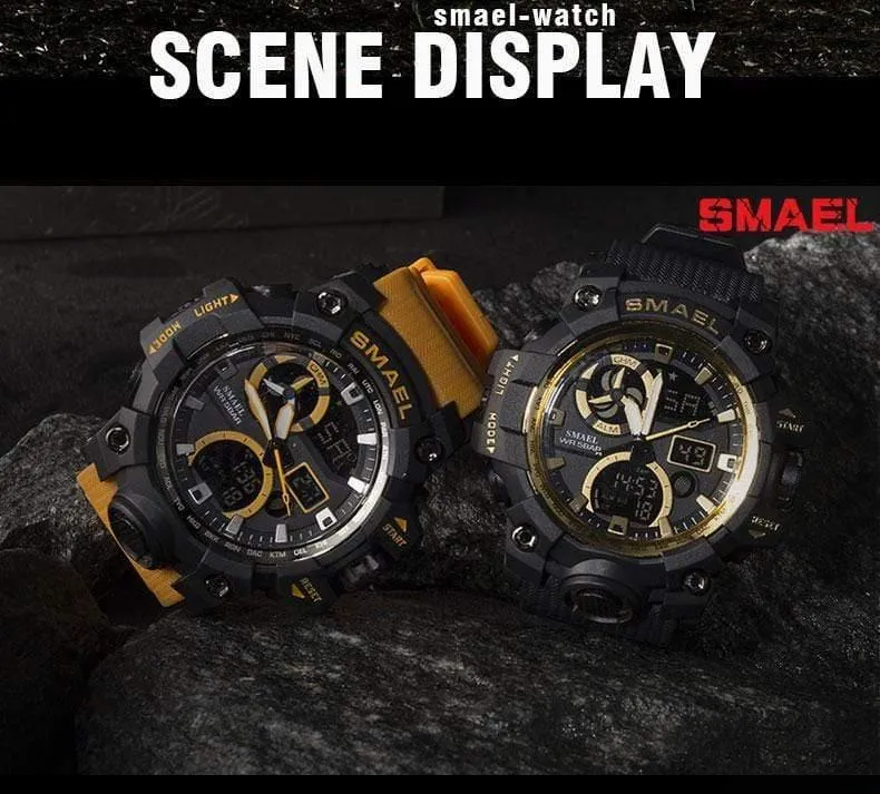 Uhren Marke Digitale Hintergrundbeleuchtung Relogio Masculino Uhr Männer Military LED Armbanduhren 1545C Militär Uhr Männer Wasserdicht