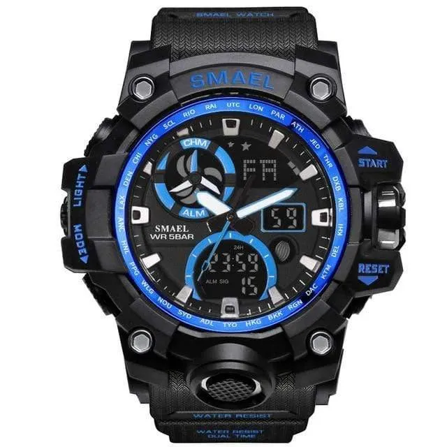 Uhren Marke Digitale Hintergrundbeleuchtung Relogio Masculino Uhr Männer Military LED Armbanduhren 1545C Militär Uhr Männer Wasserdicht