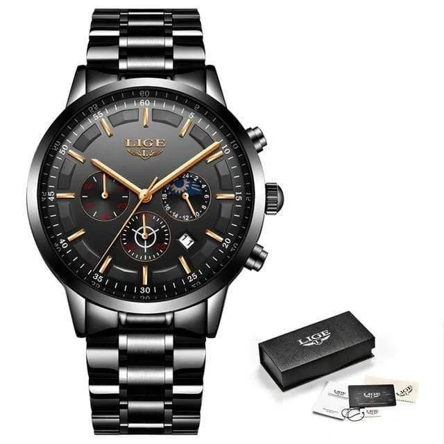 Uhr Männer LIGE Mode Sport Quarzuhr Herren Uhren Top Brand Luxury Business Wasserdichte Uhr Relogio Masculino