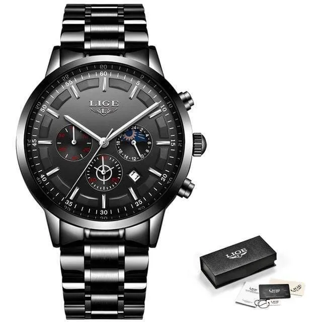 Uhr Männer LIGE Mode Sport Quarzuhr Herren Uhren Top Brand Luxury Business Wasserdichte Uhr Relogio Masculino