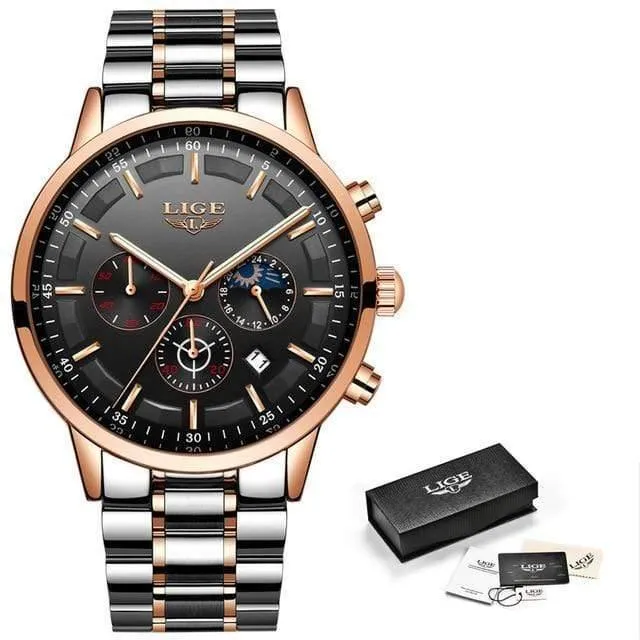 Uhr Männer LIGE Mode Sport Quarzuhr Herren Uhren Top Brand Luxury Business Wasserdichte Uhr Relogio Masculino