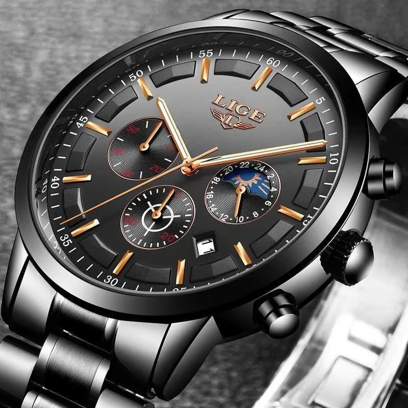 Uhr Männer LIGE Mode Sport Quarzuhr Herren Uhren Top Brand Luxury Business Wasserdichte Uhr Relogio Masculino