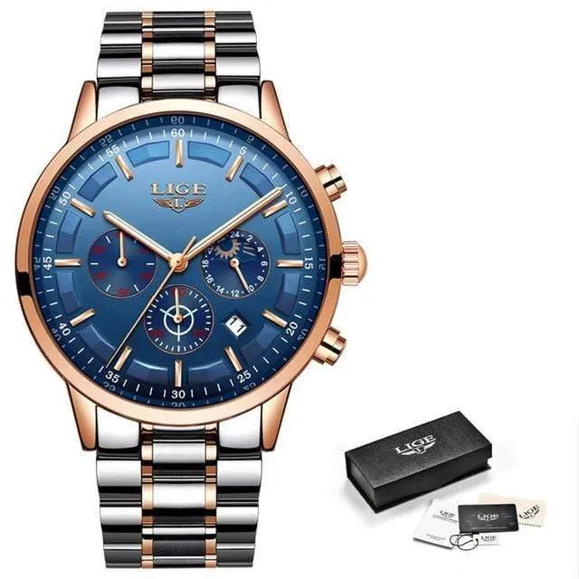 Uhr Männer LIGE Mode Sport Quarzuhr Herren Uhren Top Brand Luxury Business Wasserdichte Uhr Relogio Masculino