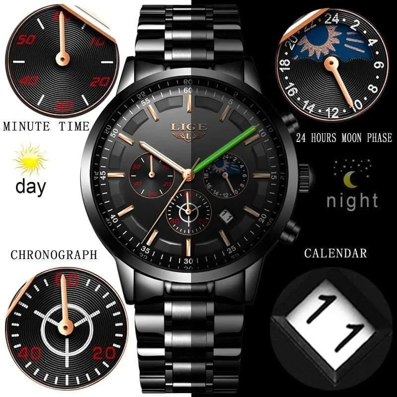 Uhr Männer LIGE Mode Sport Quarzuhr Herren Uhren Top Brand Luxury Business Wasserdichte Uhr Relogio Masculino