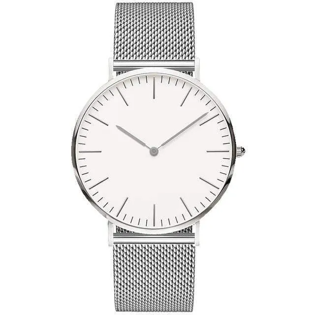 Herrenuhr mit Edelstahlarmband, Quarzuhr, modisch, Roségold, Silber, Herrenuhr, Stil, Herren-Kleideruhr, 40 mm