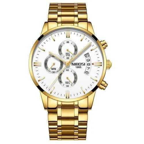 Herrenuhr Chronograph Sport Herrenuhren Top Marke Luxus Wasserdicht Vollstahl Quarz Gold Uhr Herren Relogio Masculino