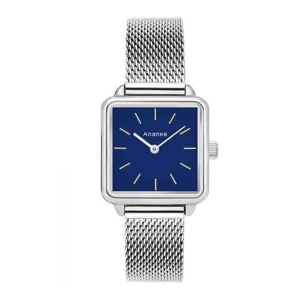 Edelstahlgewebe Uhr Dame Einfache Wasserdichte Armbanduhr Japanisches Quarzwerk Montres Femme