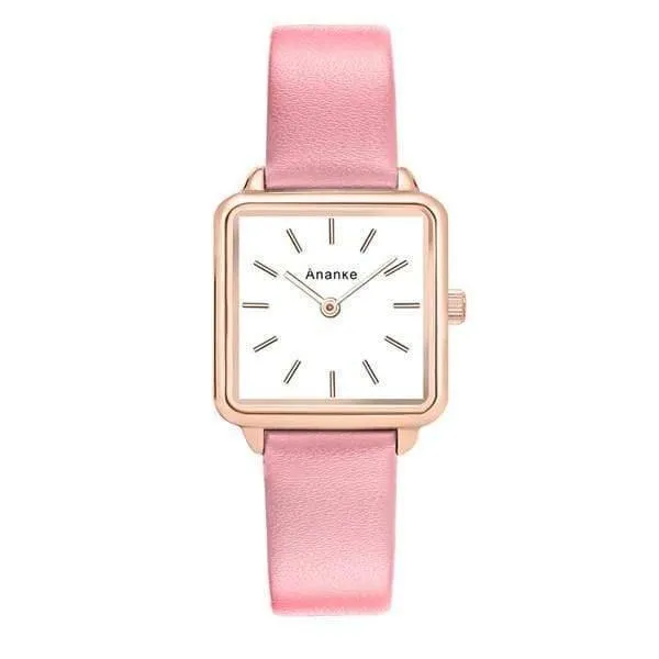 Edelstahlgewebe Uhr Dame Einfache Wasserdichte Armbanduhr Japanisches Quarzwerk Montres Femme