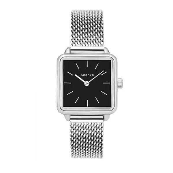 Edelstahlgewebe Uhr Dame Einfache Wasserdichte Armbanduhr Japanisches Quarzwerk Montres Femme