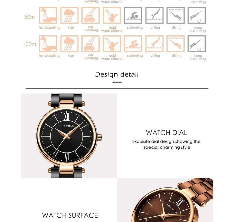 Damenuhren wasserdicht Mode Damenuhr für Damen Damen Armbanduhr Relogio Feminino Montre Femme