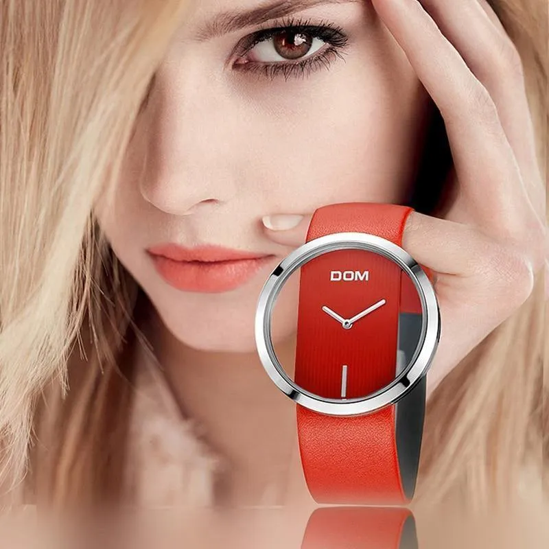 Frauen Luxus Mode Casual 30 m wasserdichte Quarzuhren Echtlederarmband Sport Damen elegante Armbanduhr Mädchen