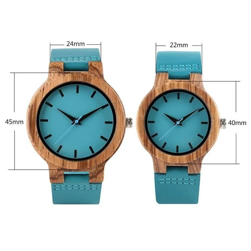 Holz Uhr für Männer Frauen Echtes Leder Armbanduhr Herren Quarzuhr Elegante Uhr Frauen Beste Geschenke für Liebhaber