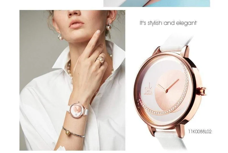 Frauen-Uhr-Art- und Weisewasserdichte Rhinestone-Dame Watch Elegant Unique Casual Stainless Steel Creative