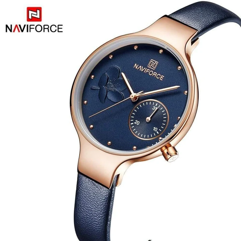 Frauen Mode Blau Quarzuhr Dame Leder Armband Hohe Qualität Casual Wasserdichte Armbanduhr Geschenk für Frau
