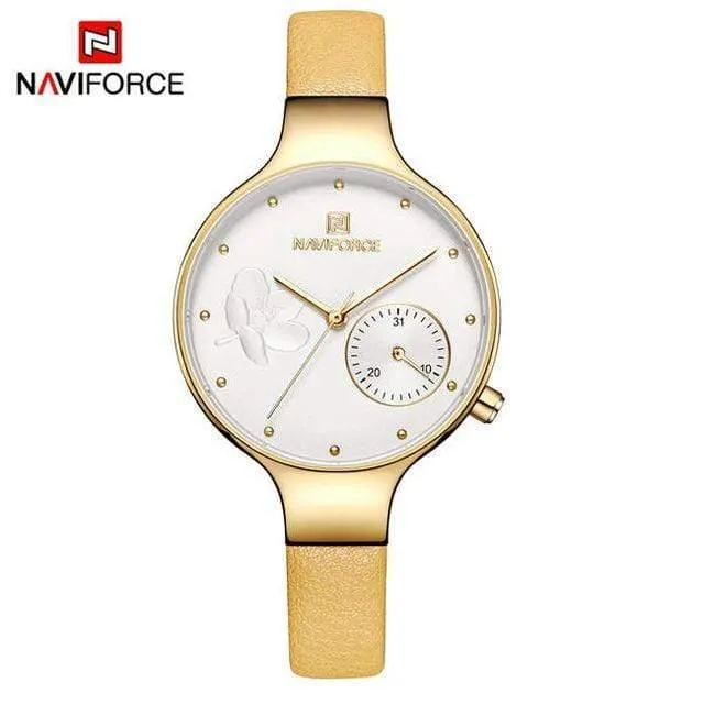 Frauen Mode Blau Quarzuhr Dame Leder Armband Hohe Qualität Casual Wasserdichte Armbanduhr Geschenk für Frau