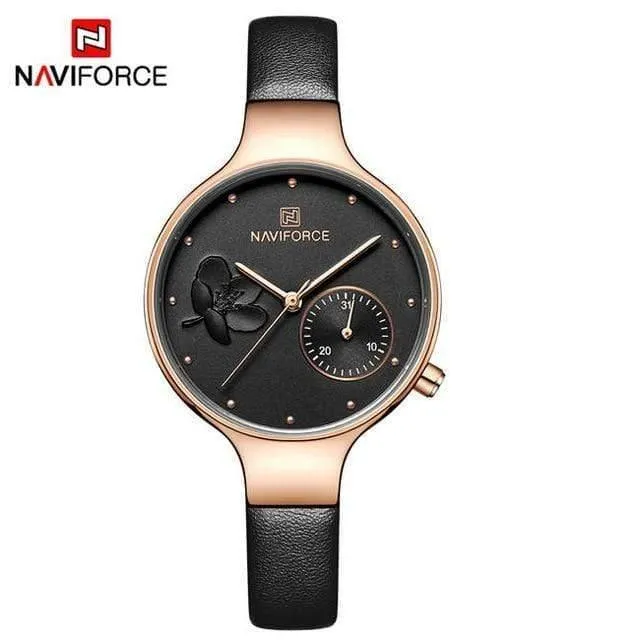 Frauen Mode Blau Quarzuhr Dame Leder Armband Hohe Qualität Casual Wasserdichte Armbanduhr Geschenk für Frau