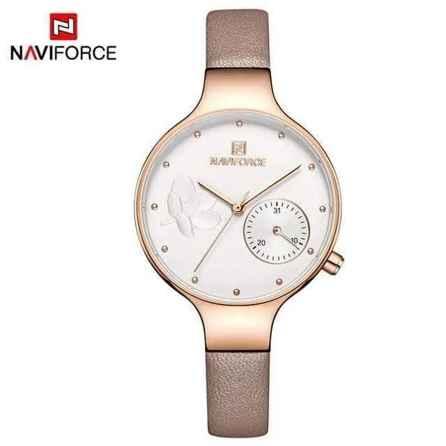 Frauen Mode Blau Quarzuhr Dame Leder Armband Hohe Qualität Casual Wasserdichte Armbanduhr Geschenk für Frau
