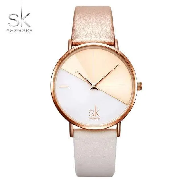 Damenuhren, modische Leder-Armbanduhr, Vintage-Damenuhr, unregelmäßige Uhr, Damenmode, Bajan, Kol, Saati, Montre feminino