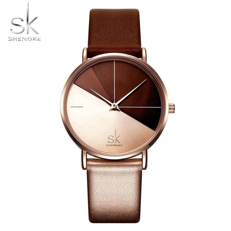 Damenuhren, modische Leder-Armbanduhr, Vintage-Damenuhr, unregelmäßige Uhr, Damenmode, Bajan, Kol, Saati, Montre feminino