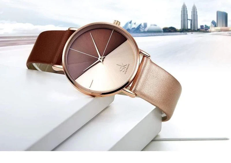 Damenuhren, modische Leder-Armbanduhr, Vintage-Damenuhr, unregelmäßige Uhr, Damenmode, Bajan, Kol, Saati, Montre feminino