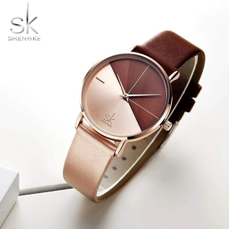 Damenuhren, modische Leder-Armbanduhr, Vintage-Damenuhr, unregelmäßige Uhr, Damenmode, Bajan, Kol, Saati, Montre feminino