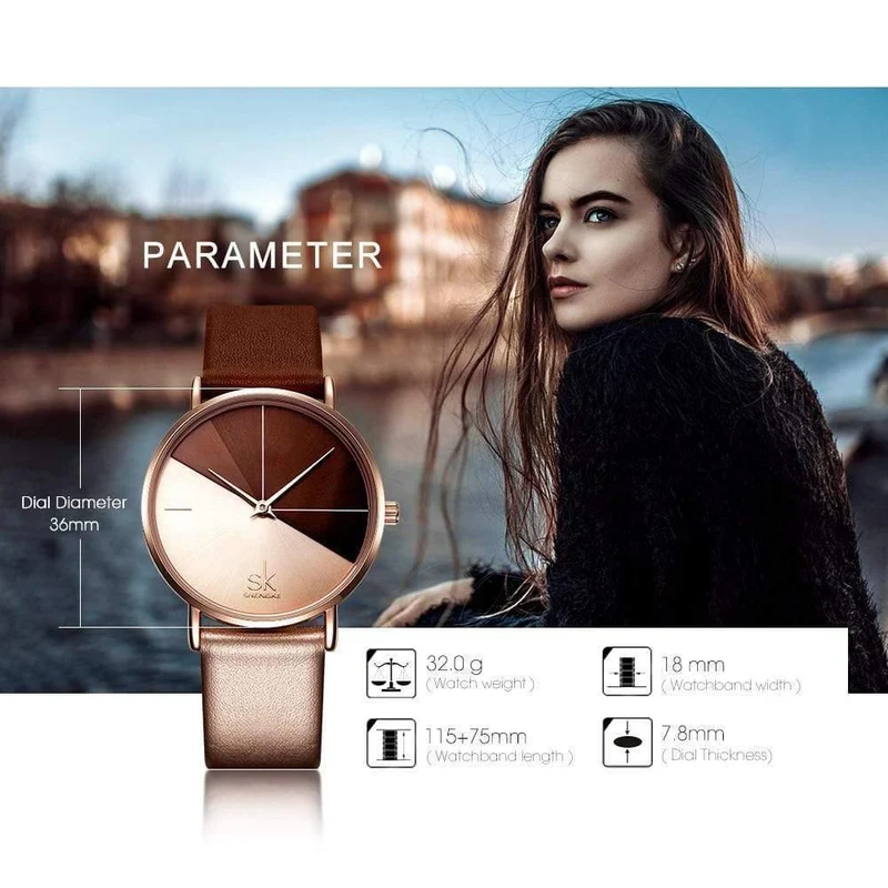 Damenuhren, modische Leder-Armbanduhr, Vintage-Damenuhr, unregelmäßige Uhr, Damenmode, Bajan, Kol, Saati, Montre feminino