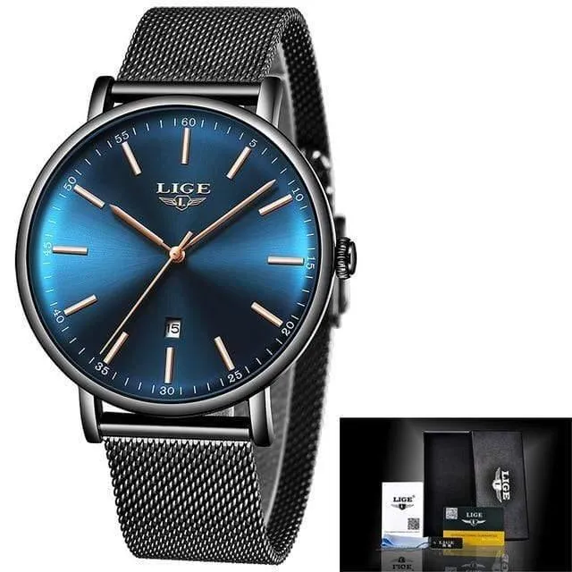 Frauen Uhren Top Marke Luxus Damen Mesh Gürtel ultradünne Uhr Edelstahl Wasserdichte Uhr Quarzuhr Reloj Mujer