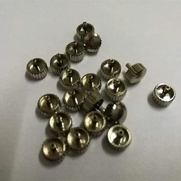 20PCS / set hochwertige Uhrenteile Uhrenkopf Uhrenkrone wasserdicht Edelstahl Uhrenkrone 6mm * 6mm