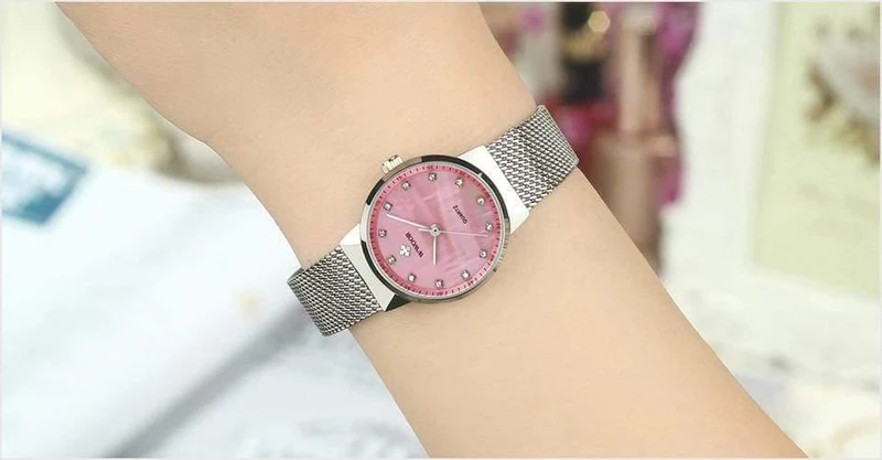 Frauen Uhren Quarz Wasserdicht Rose Gold Kleid Damen Uhr Frauen Marke Luxus Mesh Armband Armbanduhr Relogio feminino