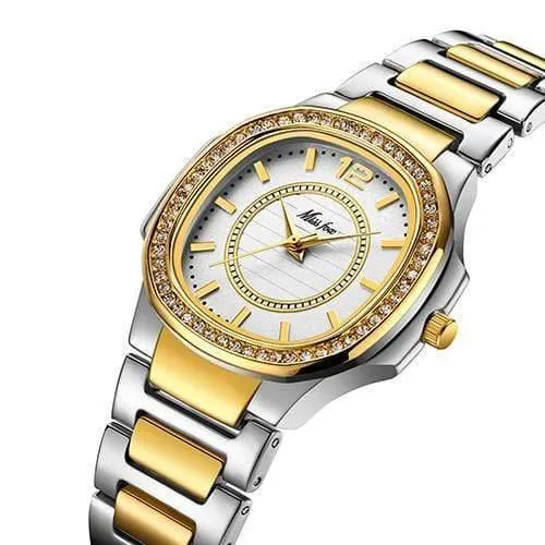 Uhren für Frauen Edelstahl Gold Damenuhr Diamant Armbanduhr Patek Armbanduhr