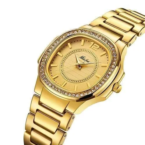 Uhren für Frauen Edelstahl Gold Damenuhr Diamant Armbanduhr Patek Armbanduhr