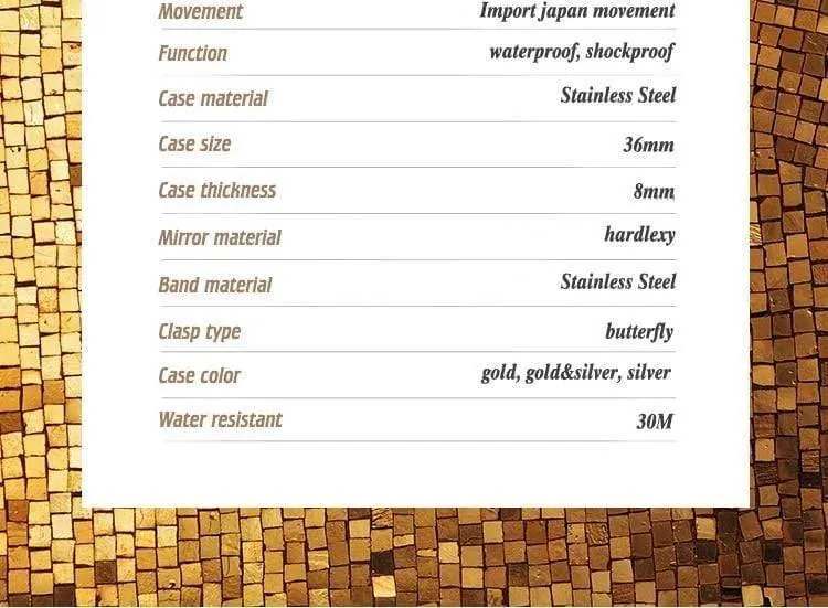 Uhren für Frauen Edelstahl Gold Damenuhr Diamant Armbanduhr Patek Armbanduhr
