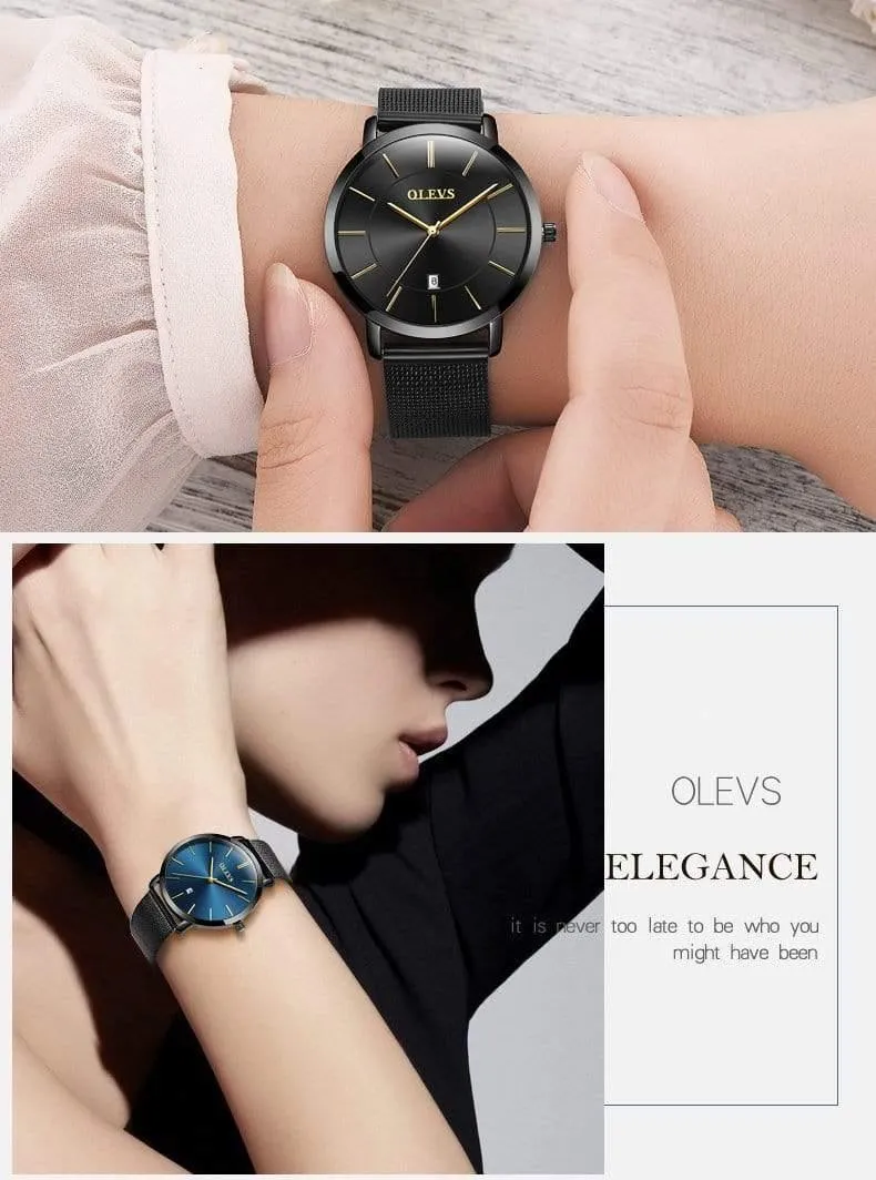 Damenuhr Marke Luxus Frauen Uhren Wasserdicht Rose Gold Edelstahl Quarz Kalender Armbanduhr montre femme