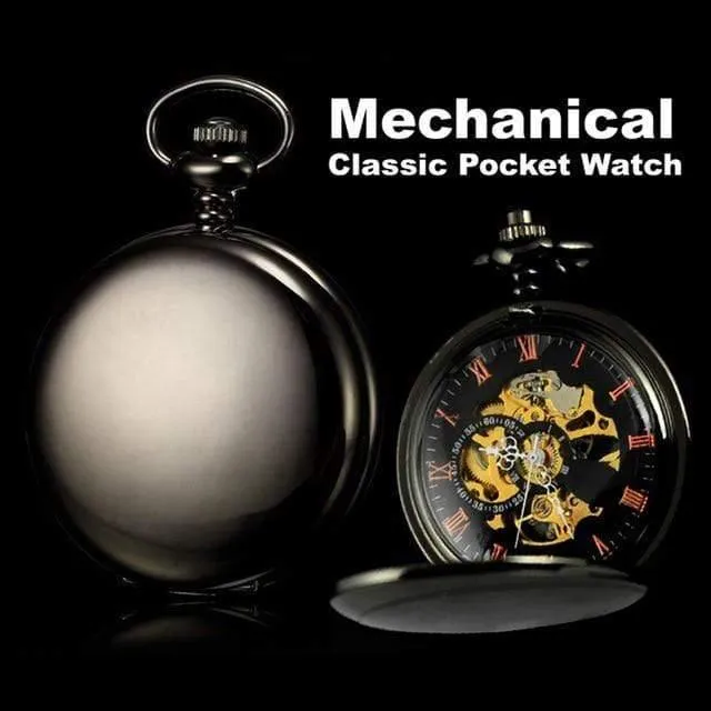 Silber Edelstahl Classic Full Hunter Mechanische Taschenuhr Steampunk Handwind Männer Frauen Uhr Geschenke