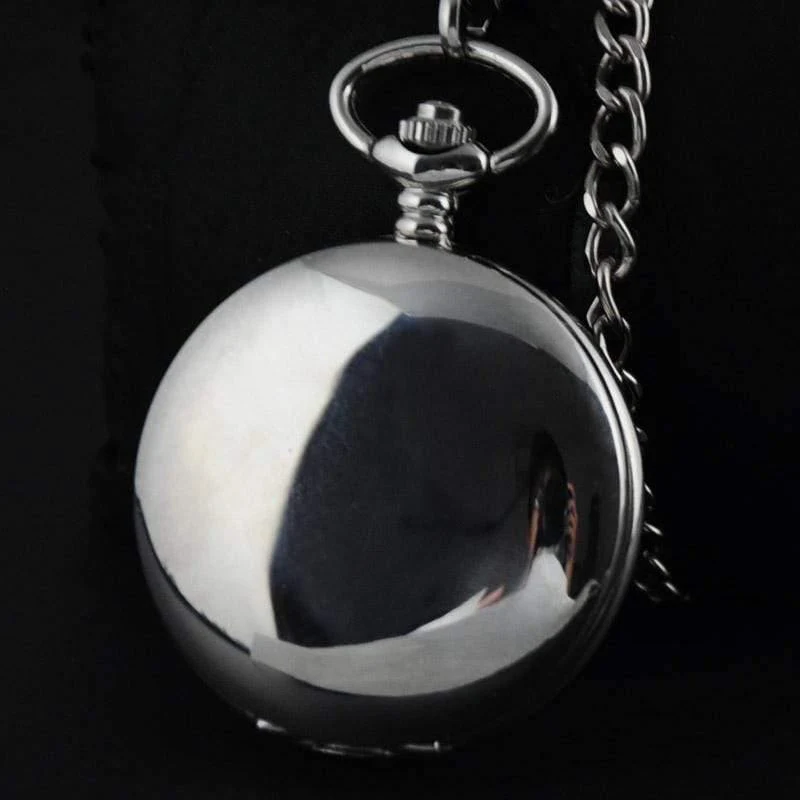 Silber Edelstahl Classic Full Hunter Mechanische Taschenuhr Steampunk Handwind Männer Frauen Uhr Geschenke