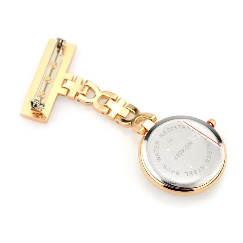 Krankenschwesteruhr Brosche Hängeuhren Krankenschwester Japan Quarzuhrwerk Männer Frauen Stahl Taschenuhr relogio