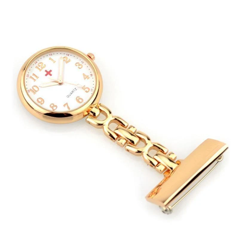 Krankenschwesteruhr Brosche Hängeuhren Krankenschwester Japan Quarzuhrwerk Männer Frauen Stahl Taschenuhr relogio