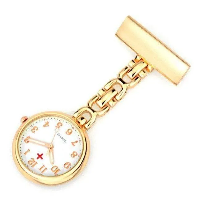 Krankenschwesteruhr Brosche Hängeuhren Krankenschwester Japan Quarzuhrwerk Männer Frauen Stahl Taschenuhr relogio
