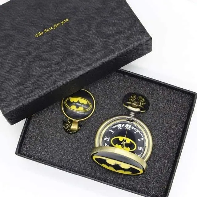 Taschenuhr-Mann-Quarz-Art- und Weisehalsketten-Anhänger mit Luxuxgeschenkkasten stellte #120805 ein