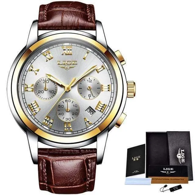 Uhren Herren Sport Wasserdicht Datum Analog Quarz Herrenuhren Chronograph Business Uhren Für Männer Relogio Masculino + Box