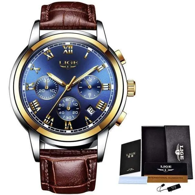 Uhren Herren Sport Wasserdicht Datum Analog Quarz Herrenuhren Chronograph Business Uhren Für Männer Relogio Masculino + Box