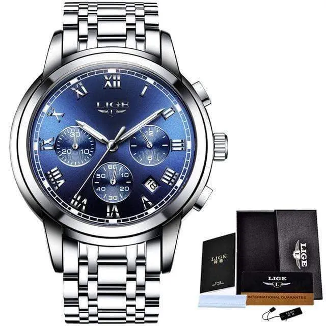 Uhren Herren Sport Wasserdicht Datum Analog Quarz Herrenuhren Chronograph Business Uhren Für Männer Relogio Masculino + Box