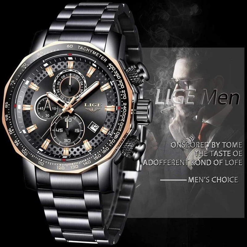 Herrenuhren Top-Marke Luxus Sport Quarz Alle Stahl Männliche Uhr Militärische Wasserdichte Chronograph Relogio Masculino