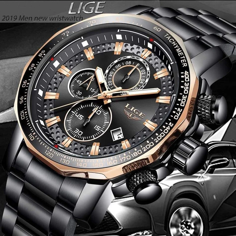 Herrenuhren Top-Marke Luxus Sport Quarz Alle Stahl Männliche Uhr Militärische Wasserdichte Chronograph Relogio Masculino