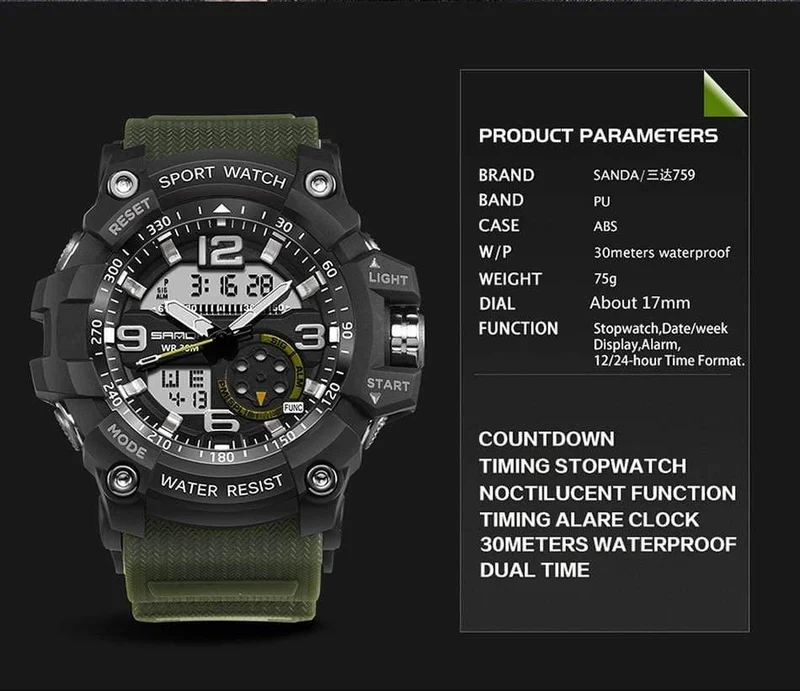 Herrenuhren Top-Marke Luxus Military Quarzuhr Männer wasserdicht S Shock Armbanduhren relogio masculino