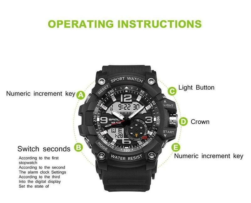 Herrenuhren Top-Marke Luxus Military Quarzuhr Männer wasserdicht S Shock Armbanduhren relogio masculino