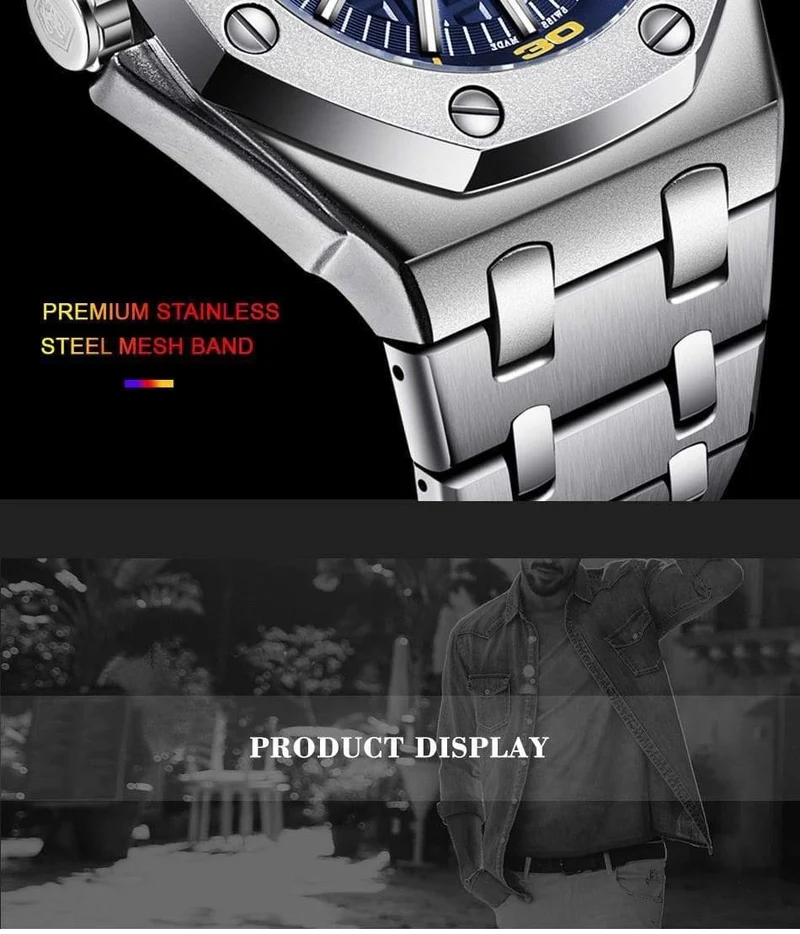Männer Uhren Männlichen Top Marke Luxus Quarz Uhr Männer Casual Wasserdichte Sport Armbanduhr Relogio Masculino Box
