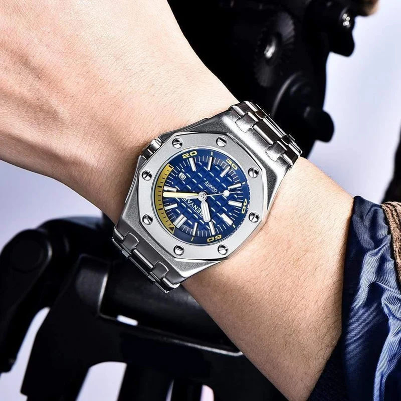 Männer Uhren Männlichen Top Marke Luxus Quarz Uhr Männer Casual Wasserdichte Sport Armbanduhr Relogio Masculino Box