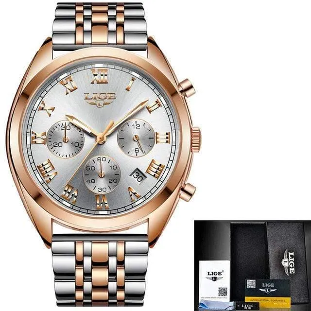 Herrenuhren Top-Marke Luxus wasserdicht 24 Stunde Datum Quarzuhr männlich Leder Sport Armbanduhr Relogio Masculino