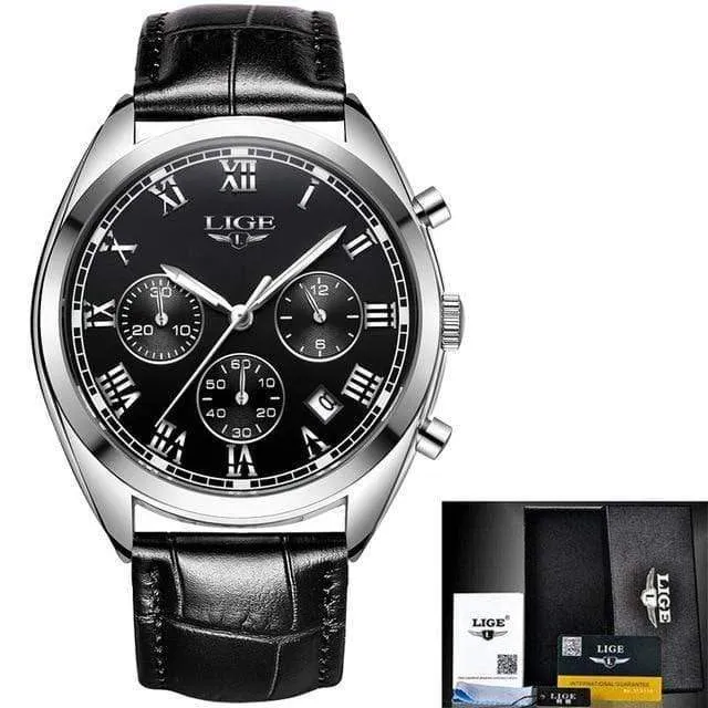 Herrenuhren Top-Marke Luxus wasserdicht 24 Stunde Datum Quarzuhr männlich Leder Sport Armbanduhr Relogio Masculino